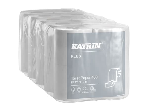 Vessapaperi Katrin Plus Easy Flush 2-kertainen 50m valkoinen,5 kpl x 4 kpl/krt