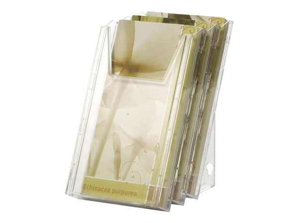 DURABLE COMBIBOXX SET L - Bokhållare - väggmonterbar, skrivbord - 3 utrymmen - för 1/3 A4 - transparent
