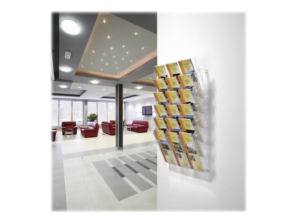 DURABLE COMBIBOXX SET L - Bokhållare - väggmonterbar, skrivbord - 3 utrymmen - för 1/3 A4 - transparent
