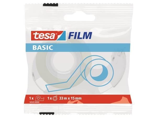 TESA Basic, 33 m, Gjennomsiktig, tesafilm, 15 mm, 1 stykker