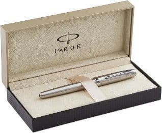Parker Sonnet, Svart, Rostfritt stål, Blå, Metall, Stål, 1 styck