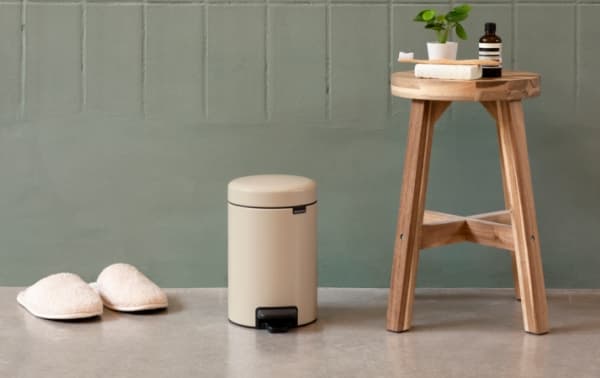 Brabantia NewIcon, 5 L, Rund, Beige, Pedal, Belgien, 20,5 cm