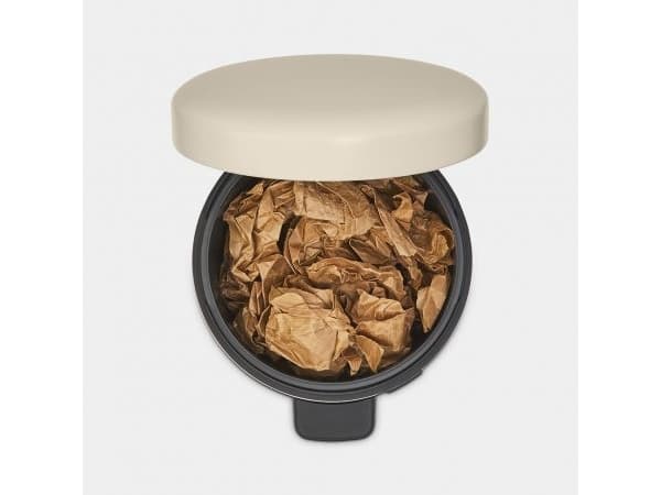 Brabantia NewIcon, 5 L, Rund, Beige, Pedal, Belgien, 20,5 cm