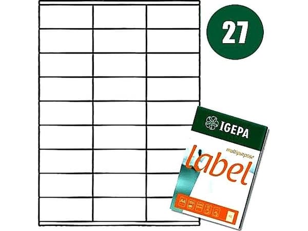 Mondi IGEPA A4 IGEPA 70,0 X 32,0 MM valkoinen (100)