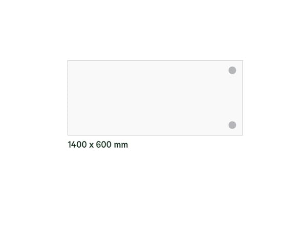 Työpöytä, jatko-osa DNA Valkoinen 1400x600 mm I-jalat Musta