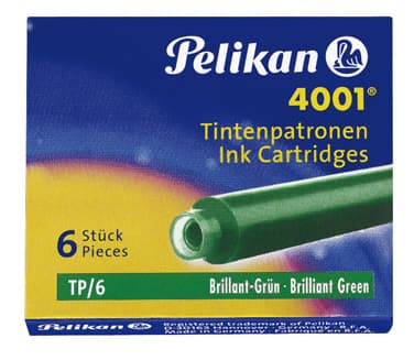 Pelikan TP/6, Grønn, Grønn, Fontenepenn, 6 stykker
