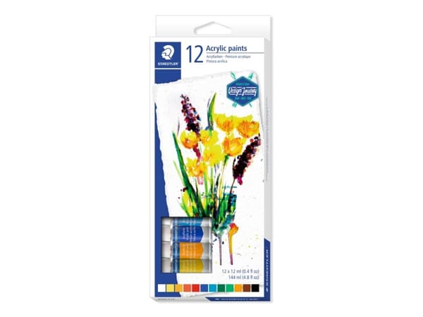 STAEDTLER 8500 - Malingssett - 12-piece - akryl - 12 farger - assorterte skinnende farger - 12 ml