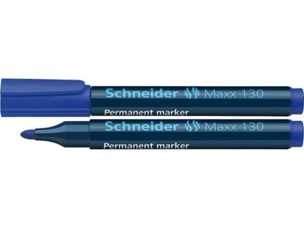 Schneider Schreibgeräte Maxx 130, Blå, Rundad spets, Svart, Blå, 1 mm, 3 mm, Kartong, papper, Plast, Trä