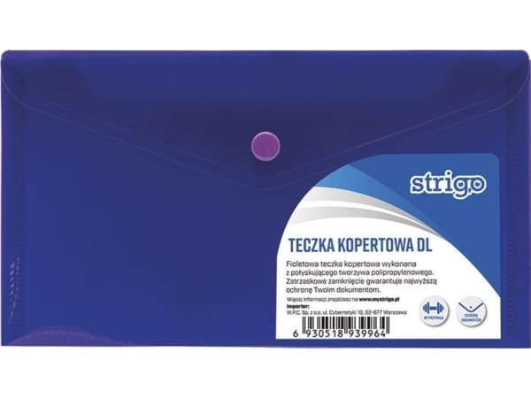 STRIGO DL TRANSPARENT FIOLETT KUVERTVÄSKA