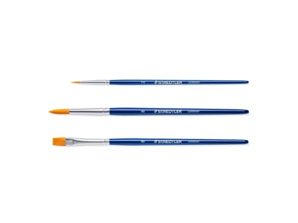 Staedtler 989-SBK3-3, Penselset, Pensel, kattunga, Syntetisk