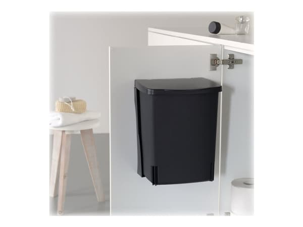 Brabantia - Søppelbøtte - flipp-lokk - 10 L - plast - svart