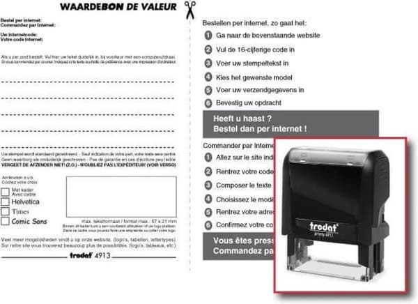 Trodat 44086 Tekststempel Sort 58 x 22 mm (bxh)
