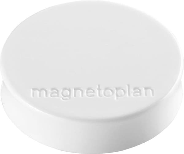Magnetoplan-magneetti - Magneetit - (Ø x K) 30 mm x 8 m - Pyöreä - Valkoinen - 10 kpl