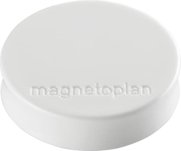 Magnetoplan-magneetti - Magneetit - (Ø x K) 30 mm x 8 m - Pyöreä - Valkoinen - 10 kpl