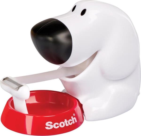 Scotch® Tape Dispenser Design Dog + 1 rulle Scotch® Magic™ Tape 19 mm x 7,5 m