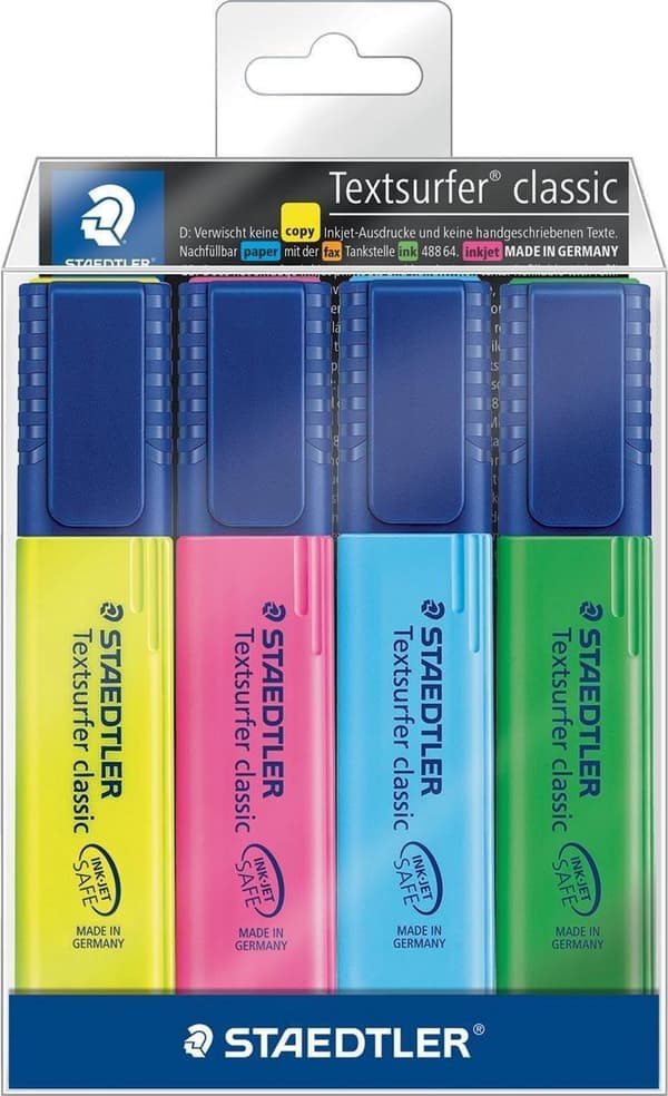 STAEDTLER Textsurfer klassinen tekstimerkki - setti 4 kpl