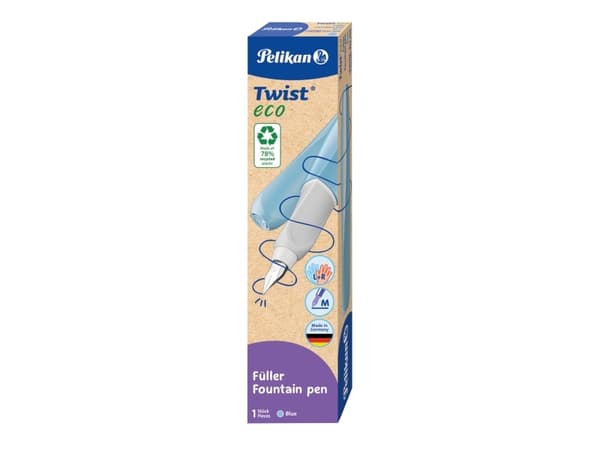 Pelikan 822206, Blå, Påfyllning med bläckpatronssystem, Blå, Plast, Rostfritt stål, Ambidextrous
