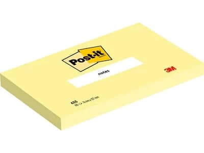 Post-It 655-CY, Rektangel, Gul, papper, PEFC, 127 mm, 76 mm