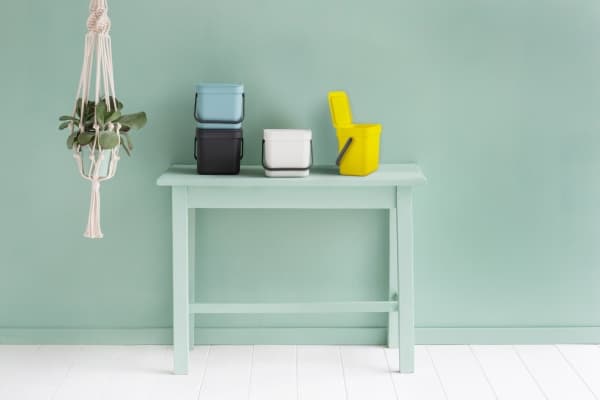 Brabantia Sort & Go - Søppelbøtte - flipp-lokk - 3 L - håndtak - grå