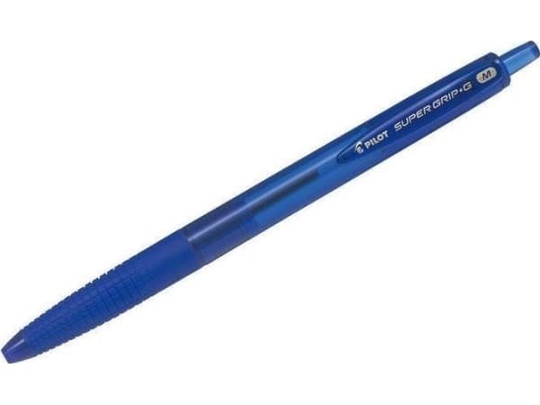 Pilot Super Grip G, Klämma, Fastklämbar, indragbar kulspetspenna, Påfyllnadsbar, Blå, 12 styck, Fin