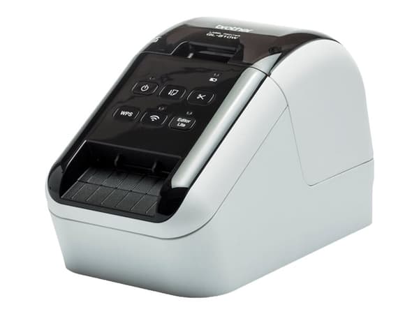 Brother QL-810Wc - Etikettskriver - tofarget (monokrom) - direktetermisk - Rull (6,2 cm) - 300 x 600 dpi - inntil 110 etiketter/min - USB 2.0, Wi-Fi(