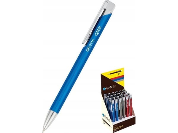 Grand kulspetspenna Grand GR-2115 (blå refill) blandade färger