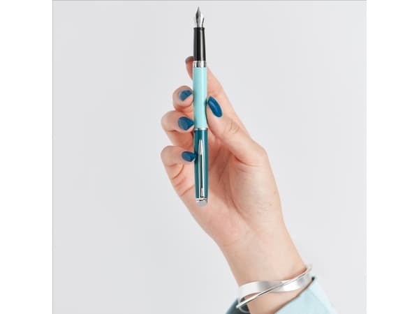 Waterman Hémisphère, Klämma, Fastklämbar, indragbar kulspetspenna, Blå, 1 styck, Medium