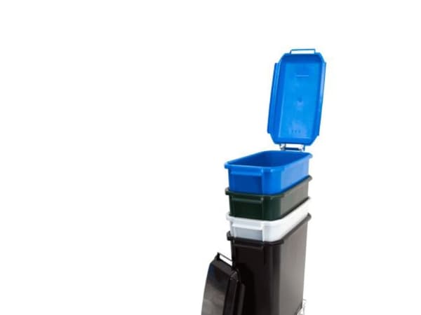 Affaldsbeholder 60L Sort genbrugsplast Patricia