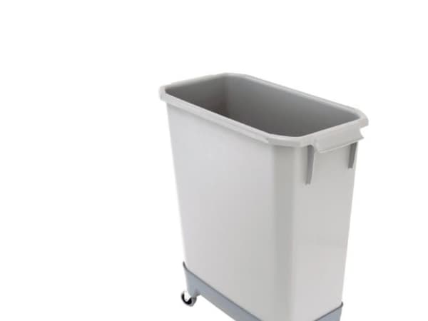Vogn til affaldsbeholder 60L Patricia, Grå