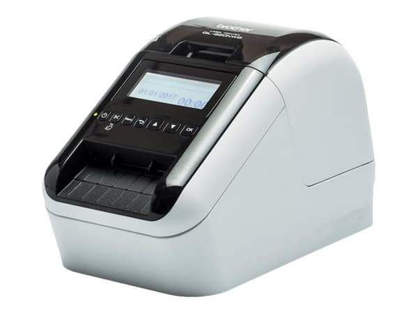 Brother QL-820NWBcVM - Etikettskriver - tofarget (monokrom) - direktetermisk - Rull (6,2 cm) - 300 x 600 dpi - inntil 110 etiketter/min - USB 2.0, LA