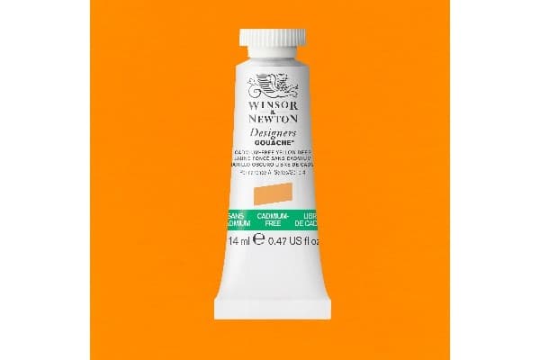Designers gouache 14ml kadmin-fri, gul dyp