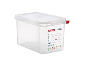 Beholder Araven lufttæt L26.5xB16.2xH15cm 1/4GN 4.3ltr polypropylen låg klar,6 stk/krt