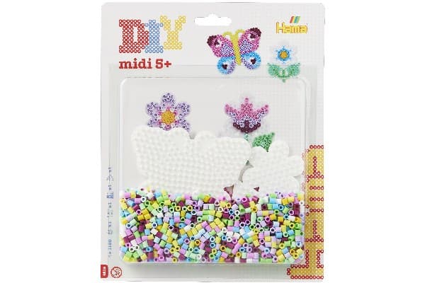 Hama midi blisterpakning sommerfugl &amp; blomst