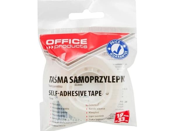 Kontorprodukter Kontortape 19mm, 33m, anheng, gjennomsiktig