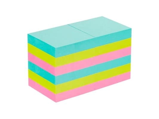 Post-It 622-12SS-COS, firkant, Blå, Grønn, Rosa, Papir, 47,6 mm, 47,6 mm, 90 ark