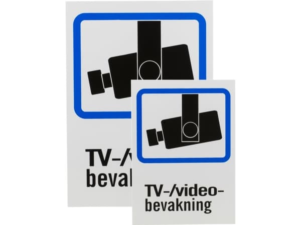 Plastic sign, TV / Video surveillance, A4 & A5 size