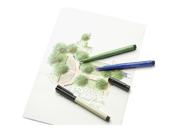 Faber-Castell PITT Artist Pen - Børstepenn - permanent - assorterte pastellfarger - tusj (en pakke 6)