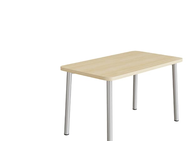 Pöytä Add 590, 1200x700 mm, korkeus 720 mm, koivulaminaatti, valkoinen runko