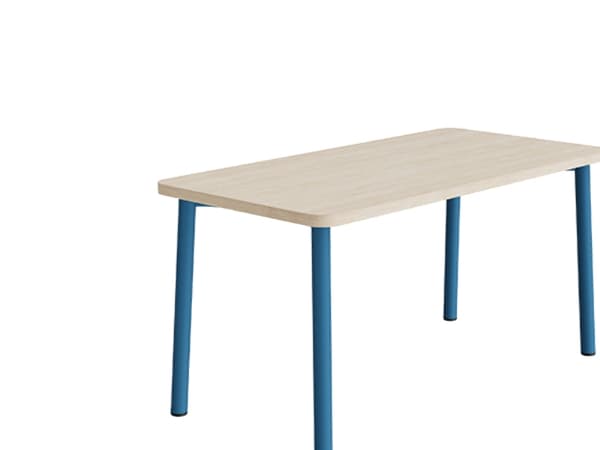 Bord Add 590, 1400x700 mm höjd 720 mm med ljusgrå linoleum, grått stativ