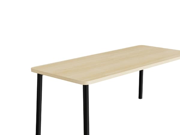 Bord Add 590, 1800x800 mm højde 720 mm med lys grå linoleum, hvidt stel