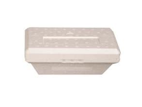 Isboks 1ltr termo/portionsboks L232xB134xH68mm Med Løst Låg Hvid,174 stk/krt
