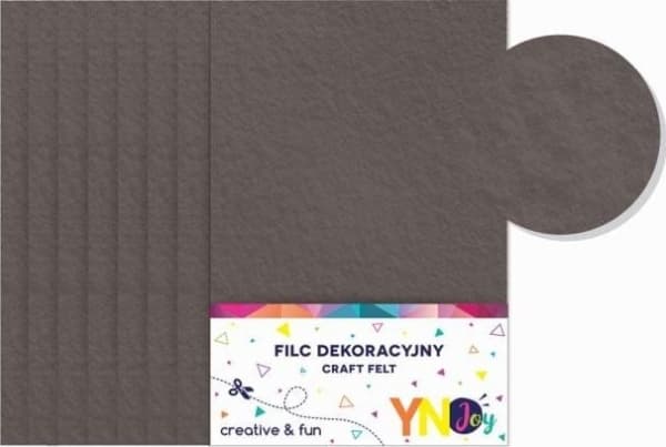 Interprint Dekorfilt YNJ grå 8 stk. Interprint sybeslag