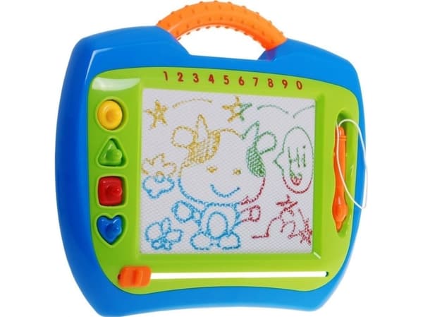 Glad markering for barn 3+ Kreativt leketøy + Stylus + 4 stempler + Tegninger i 4 farger
