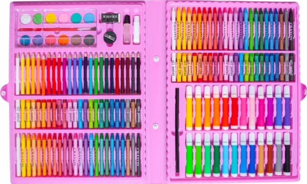 Iso Trade for maling i koffert 168 stk, rosa