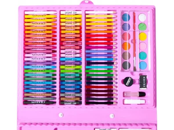 Iso Trade for maling i koffert 168 stk, rosa