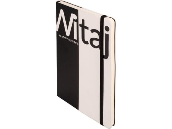 Antra Notes A5 pisteitä Hello musta ja valkoinen