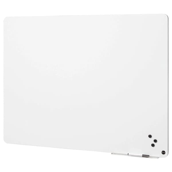 Whiteboard rammeløs 117x87 cm hvid - inkl. 30 cm pennebakke, 1 marker og 3 magneter