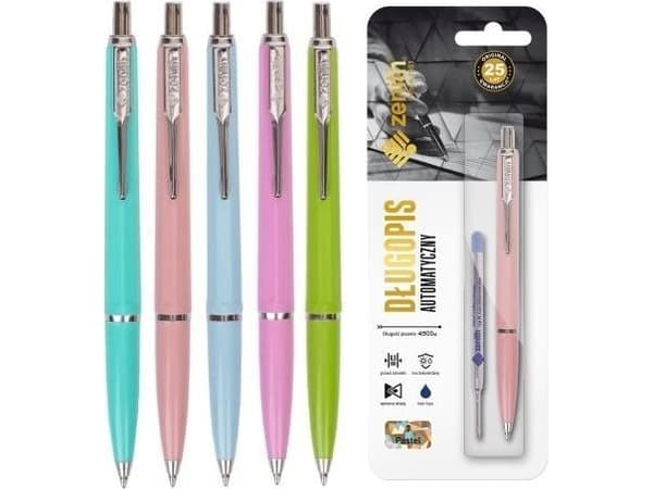 Zenith Zenith 7 Pastell automatisk kulepenn + refill - Zenith blisterpakning