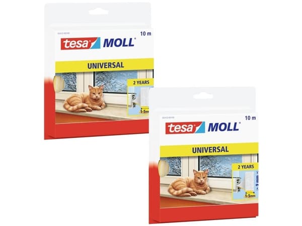 TESA Universal, Hvit, PVC, Tre, 10 m, 9 mm, 6 µm