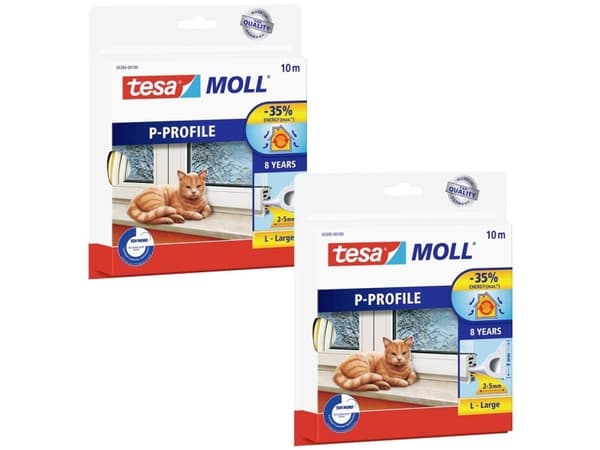 TESA P-Profile, Valkoinen, PVC-muovi, Etyleenipropeenikumi (EPR), -50 °C, 60 °C, 10 m